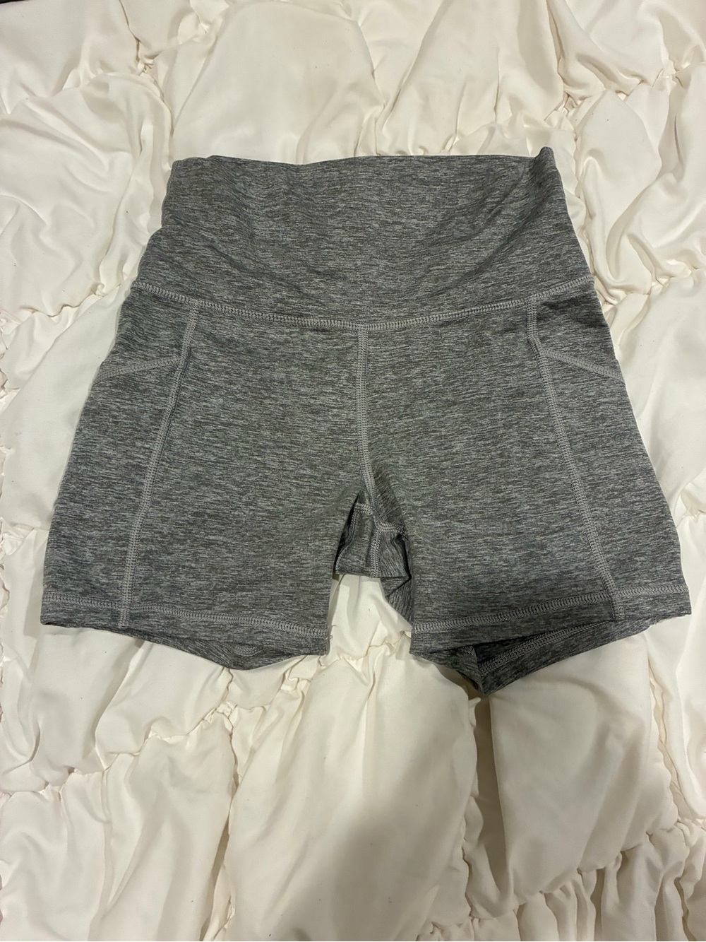 aerie Heather Gray High-Waist Athletic Shorts
